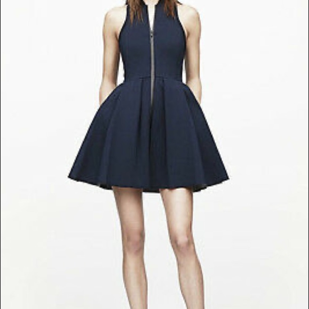 T by Alexander Wang neoprene flared mini dress
